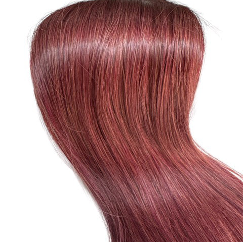 Tresse /Butterfly Invisible Weft / Aubergine Rot / Breite 30cm / Länge 50cm/#37