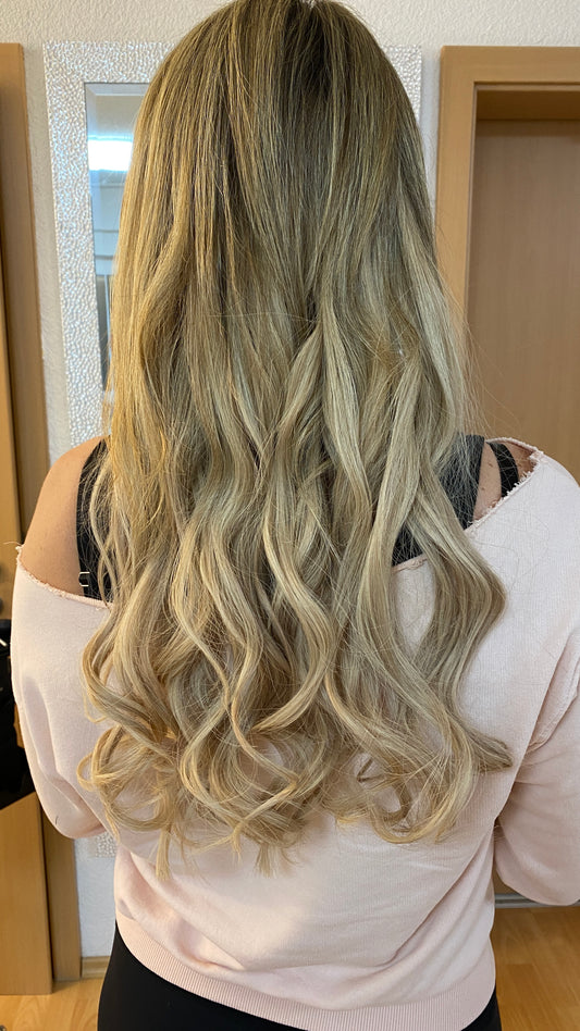 Tresse / Butterfly Invisible Weft / Latte Blond / Breite 30cm /50g/ Länge 45cm/#P10/613