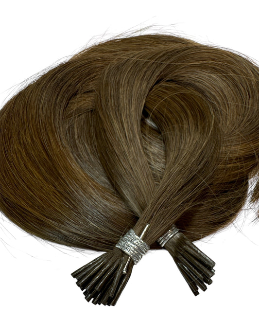 I Tip Bondings / Micro Ring Bondings / Milk Chocolate / 60 Stück / Länge 45cm/#4