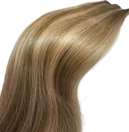 Genius Weft Tressen /Smart Weft / Ash-highlight /50g / Länge 45cm/#P8/16