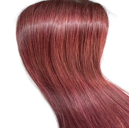 Tresse /Butterfly Invisible Weft / Aubergine Rot / Breite 30cm / Länge 50cm/#37