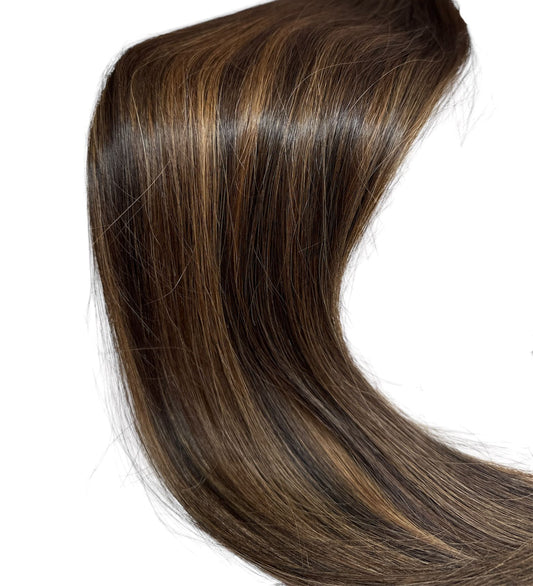 Tresse/ Butterfly Invisible Weft / Amber Brown / Breite 30cm/ Länge 45cm/P2/S2/6