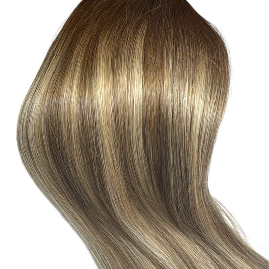 Tresse/ Butterfly Invisible Weft /Balayage Blond-Braun / Breite 30cm /45cm /#P6/S6/22