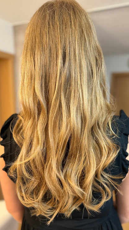 Genius Weft Tressen / Smart Weft / Dark Blonde / 50g / Länge 45cm /#12