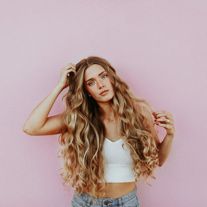 Tresse / Butterfly Invisible Weft /Karamell Blond / Breite 30cm / Länge 45cm/#P18/613