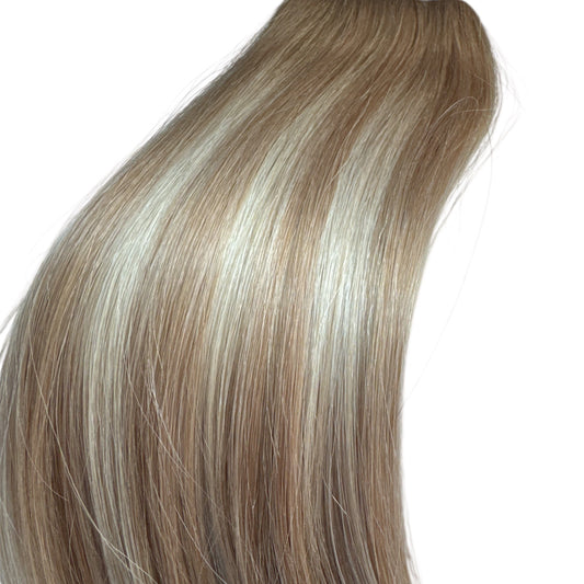 Tresse / Butterfly Invisible Weft / Balayage Frozen Latte/ Breite 30cm / Länge 45cm /#P18A/S18A/Silver
