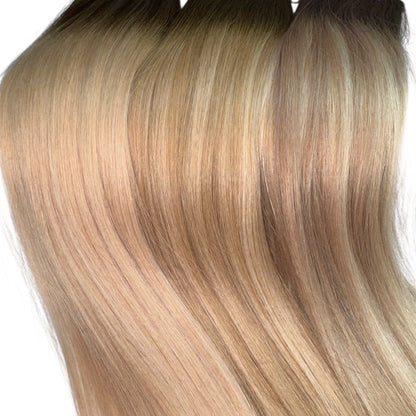 Genuis Weft Tressen / Smart Weft /50g / Länge 45cm /HONEY BLONDE BALAYGE