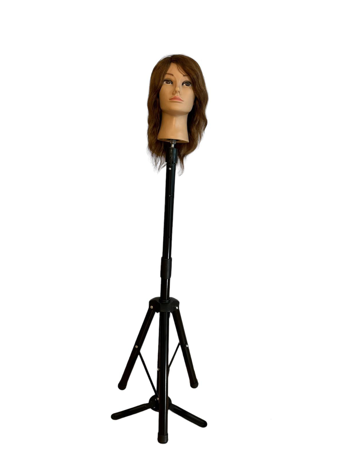 Mannequin Übungskopf für Hair Extensions / Lucia Brown /25 cm echtem Haar